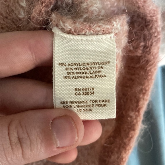 Free People | Purple Rain Cropped Sweater Pink Floral Alpaca Wool - Picture 10 of 10